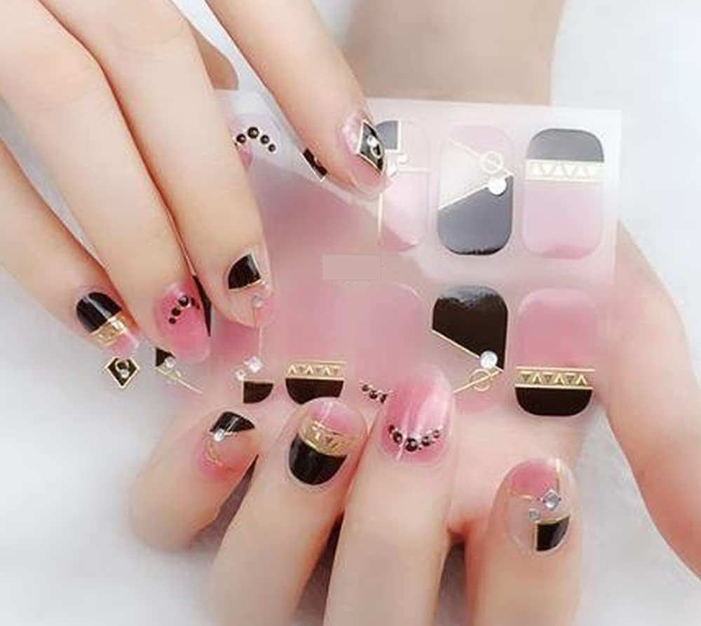 Pink Black and White Classy with Gold Tape Silver and Gold Rhinestones with Black Stone Sets Abstract Design A Must for That Classy Lady