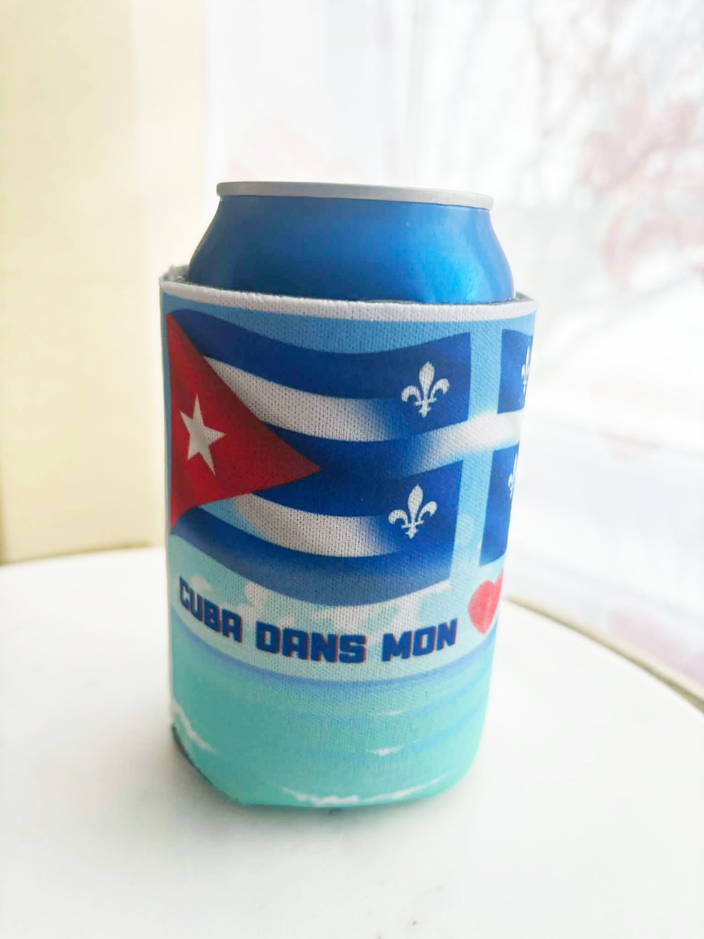 LaCubaQuoise - Cuba dans mon Coeur – Can Koozies (Set of 2)