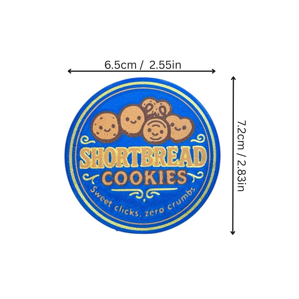 NOT A TOY – Shortbread Cookie Tin–Style Adult Desk Fidget (Blue), Decorative Stress-Relief Clicker, Ages 14+ Accessoire Sensoriel de Bureau Décoratif - Tactile desk accessory - Sensory desk object