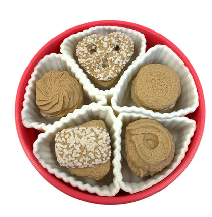 NOT A Toy – Shortbread Cookie Tin–Style Adult Desk Clicker (Pink), Decorative Desk Accessory, Ages 14+ / Accessoire de Bureau Décoratif - Tactile Desk Accessory - Sensory Desk Object