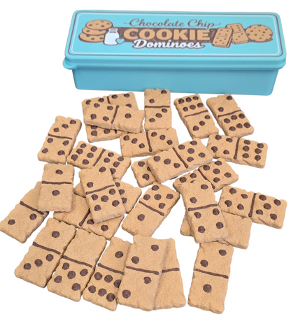 Cookie Domino Set with Storage Box | Cookie-Shaped Decorative Dominoes