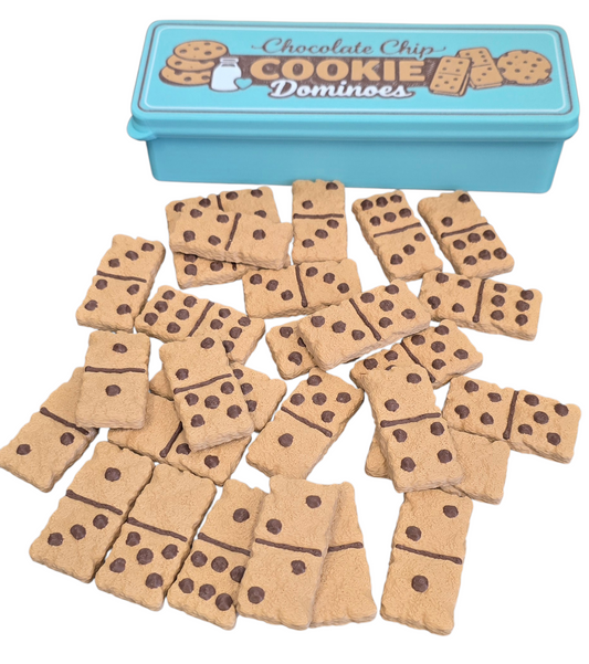 Cookie Domino Set with Storage Box | Cookie-Shaped Decorative Dominoes
