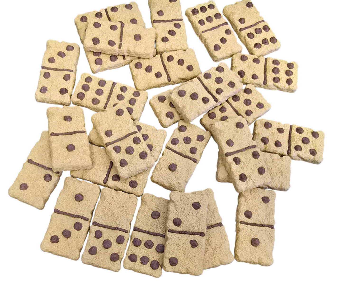 Cookie Domino Set with Storage Box | Cookie-Shaped Decorative Dominoes