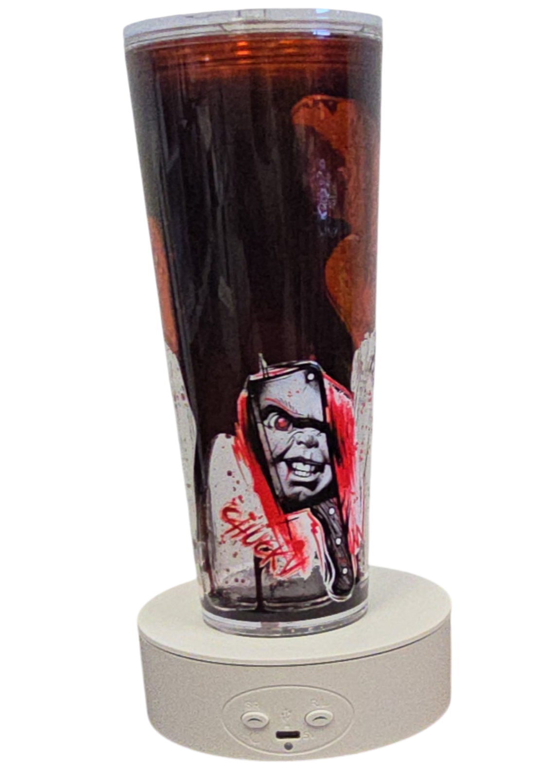 Chucky & Tiffany 24oz Halloween Snowglobe Tumbler with Straw / Gobelet d’Halloween Chucky & Tiffany 24oz avec paille