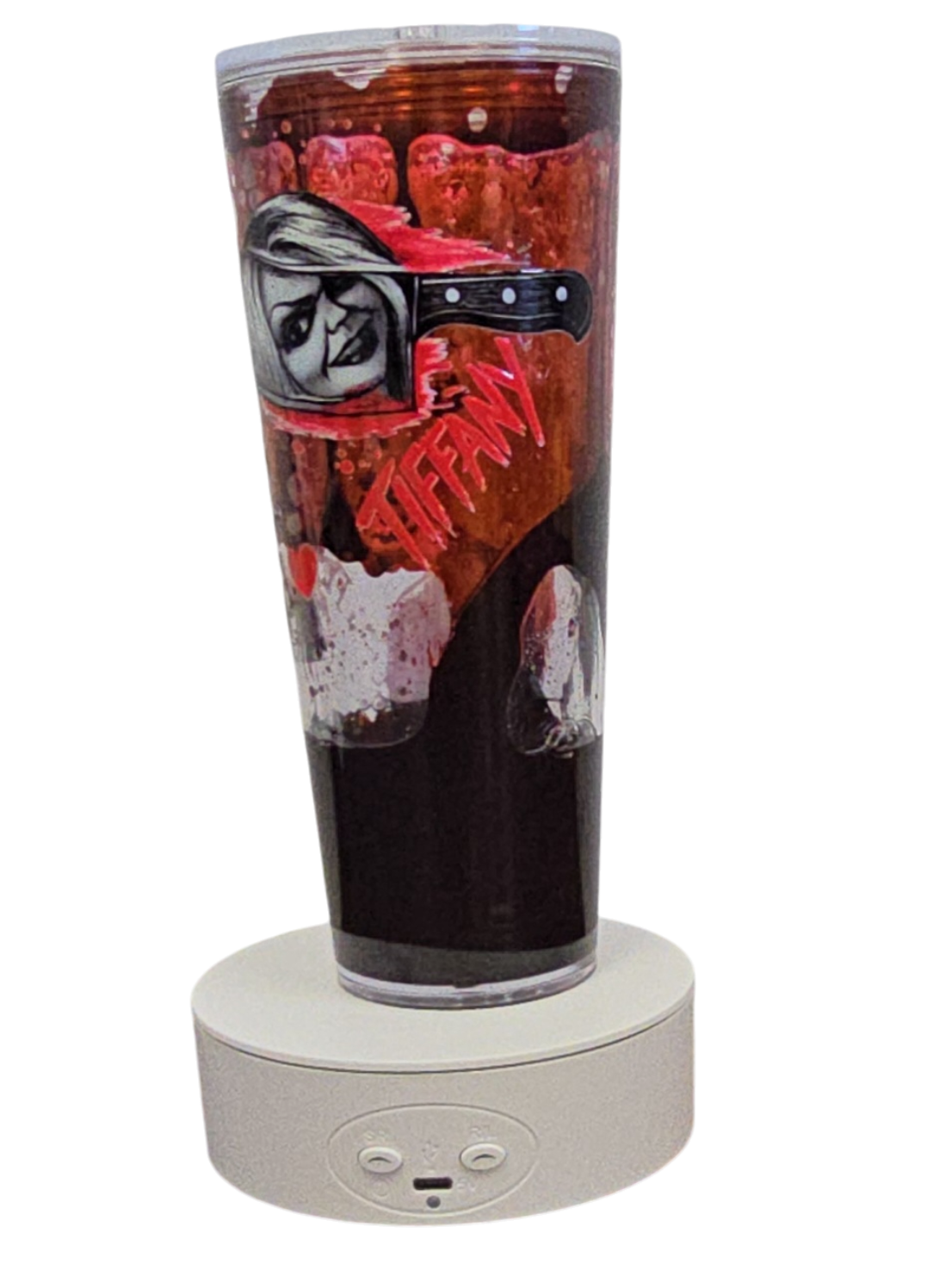 Chucky & Tiffany 24oz Halloween Snowglobe Tumbler with Straw / Gobelet d’Halloween Chucky & Tiffany 24oz avec paille