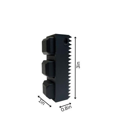 All-Black Triple-Sensory Spike Fidget Keychain / Porte-clés Fidget Noir Intégral à Pointes