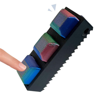 Triple-Sensory Spike Fidget Keychain / Porte-clés Fidget à Pointes – Sensory Stim Stick Keychain / Porte-clé Bâton Stimulant
