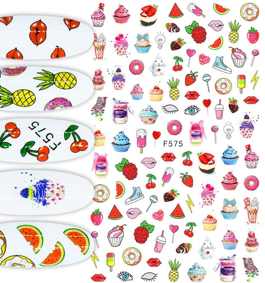 Yummy desserts and Summer nail art stickers for fun unique look!