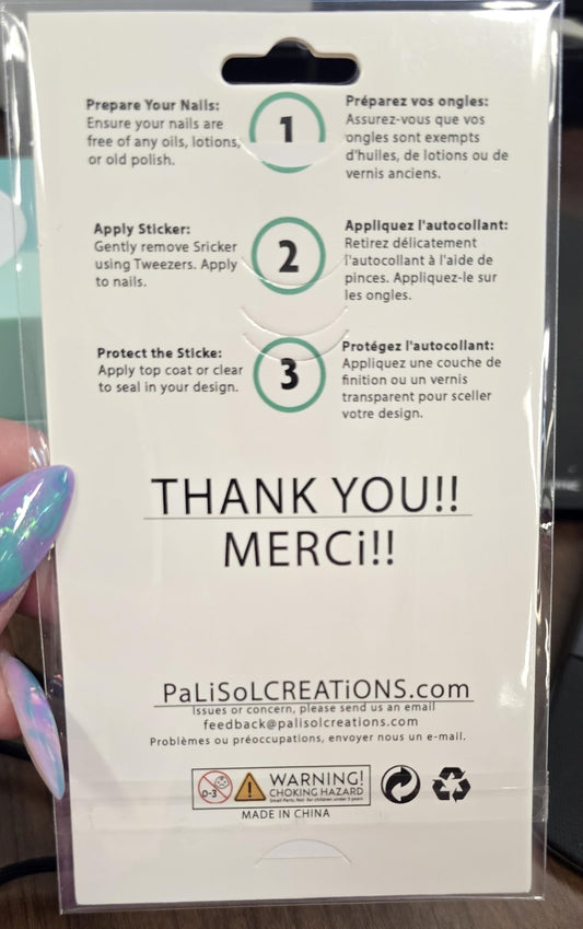 Tropical Flamingo Paradise Nail Stickers  for Fingernail Art – Pink Roses, Palms, Sandals – Beach Nails/Autocollants Ongles Été Tropical