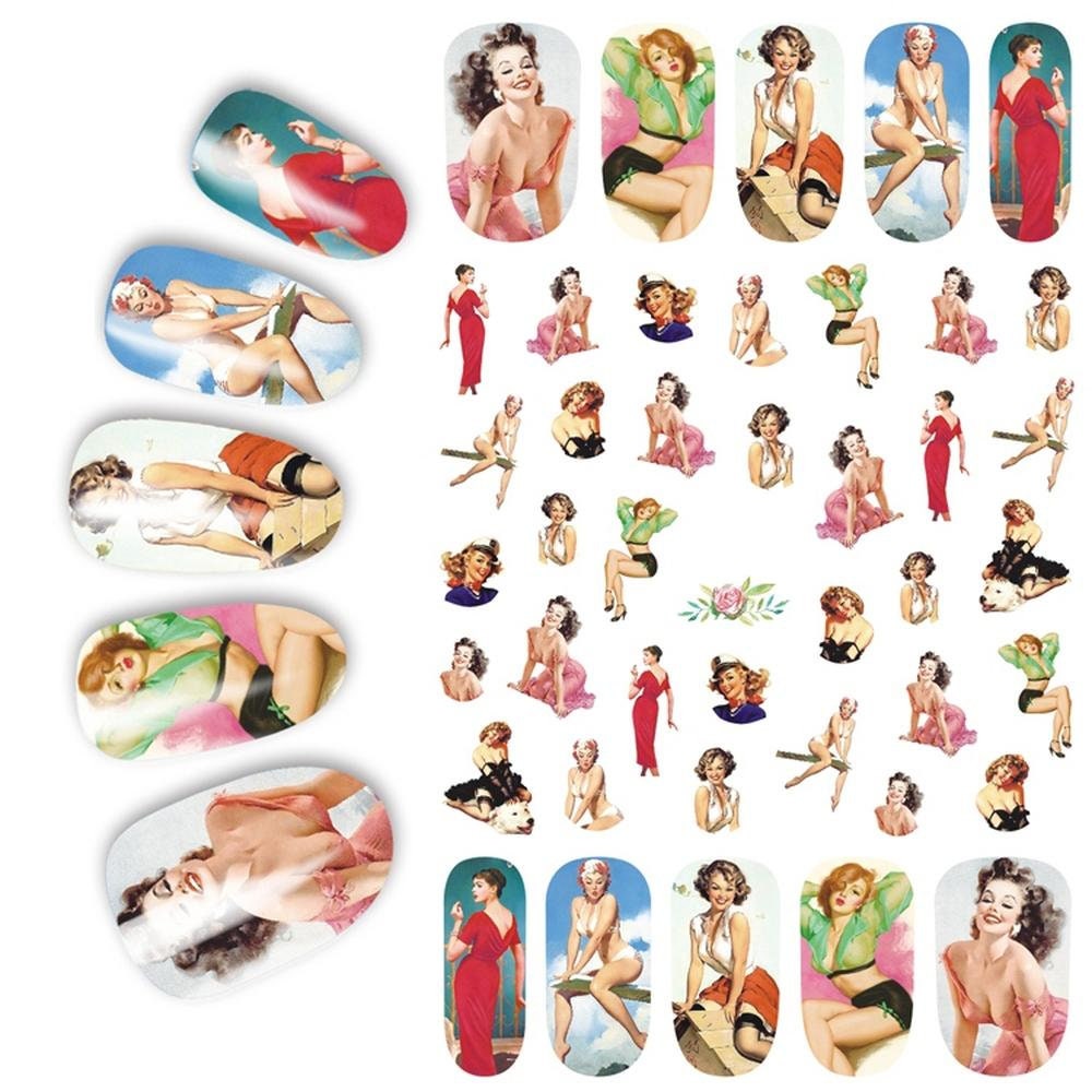 Beautiful pin-up pinup models women sexy poses, blondes, brunettes green red pink