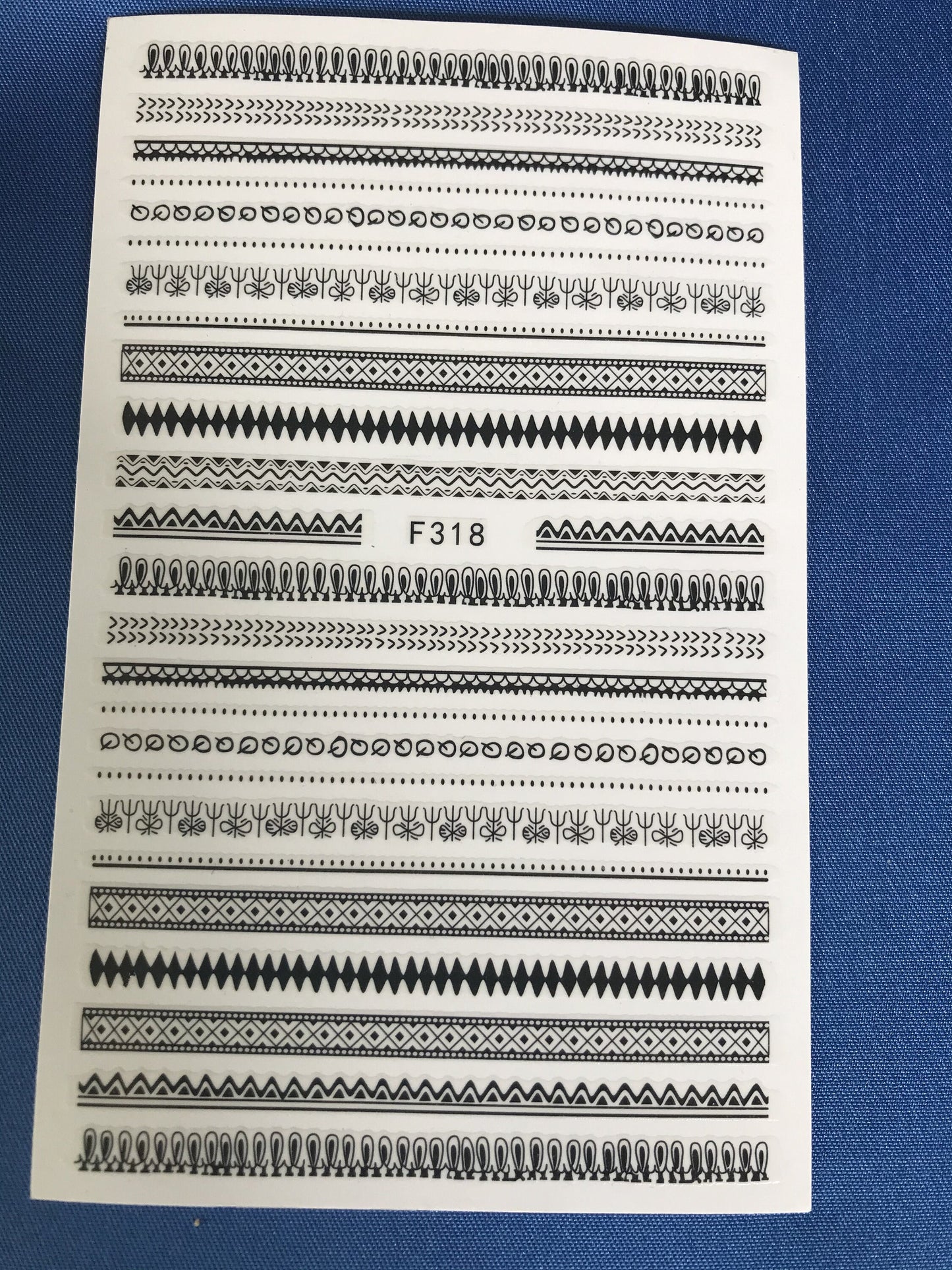 Black and white zigzag modern patterns nail stickers for modern nail art create