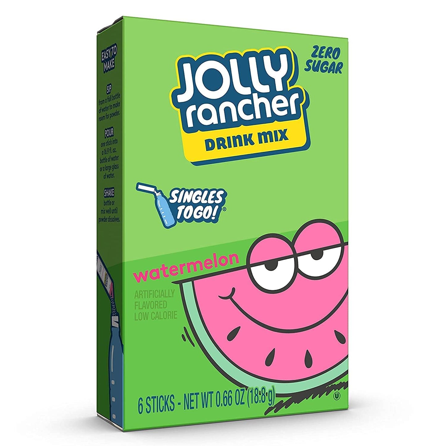 Jolly Rancher Watermelon 6 box of 6 stick - 32 Single Servings - Sugar Free Keto