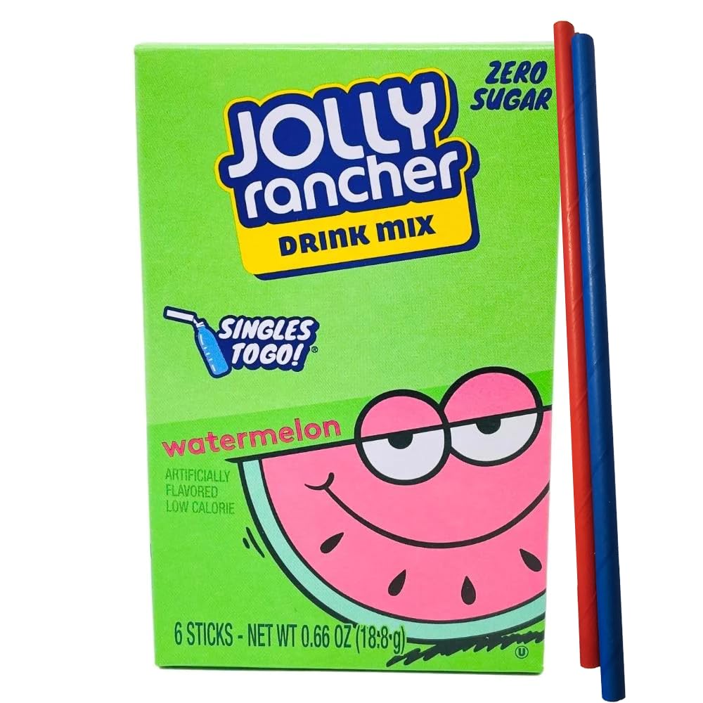 Low Carb Zero Sugar Drink Mix - 1 box of Watermelon - 6 Single Servings - Sugar Free