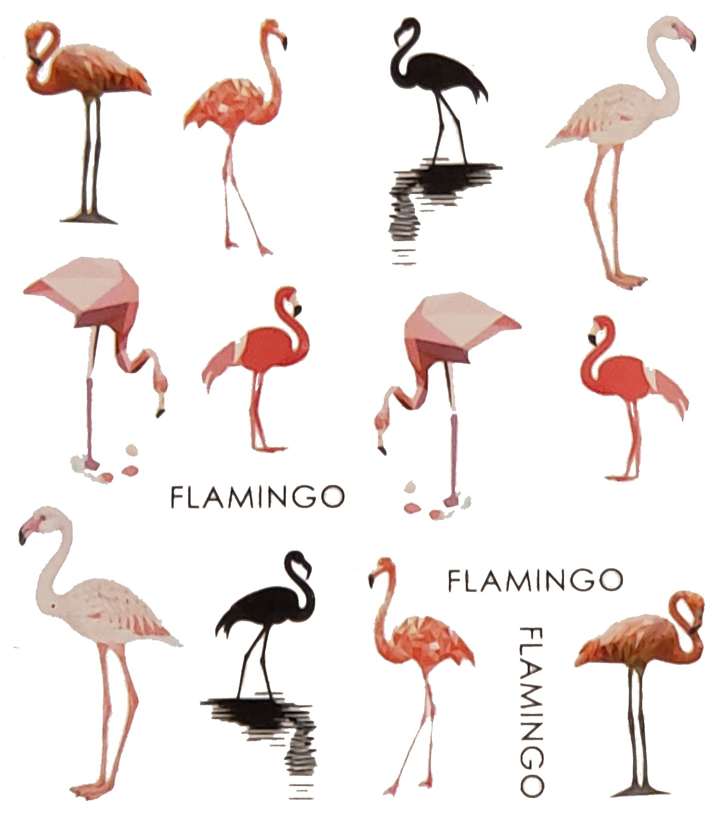 Flamingo Water Transfer Nail Decals Pink Flamingo Tropical Bird Nail Stickers Summer Beach Boho Nail Art Manicure DIY Craft Beach Bird