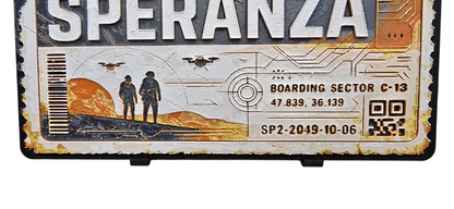 ARC Raiders 3D Printed Ticket Speranza Display – Gaming Desk Decor w/ Stand NEW