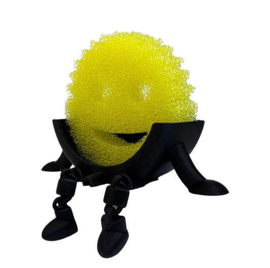 Hanging SpongeBob Holder with Drainage for Scrub Daddy® – Auto Draining Sponge Holder for Kitchen Sink & Bathroom CountertopSink Organizer