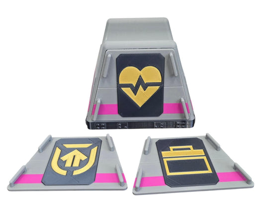 ARC Raiders Inspired Survival MK L3V3L 3 Backpack Xbox Controller Holder Stand – 3 Interchangeable Plates – Display Dock for Xbox Series X/S