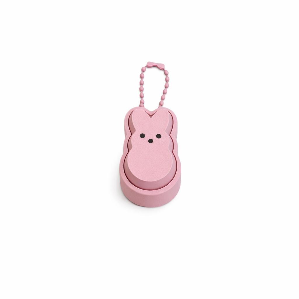 Marshmallow Bunny Clicker Keychain Fidget, Peeps, Easter Basket Stuffer, Goodie Bag Fillers, Classroom Gifts Prizes, Easter Egg Hunt Pastel