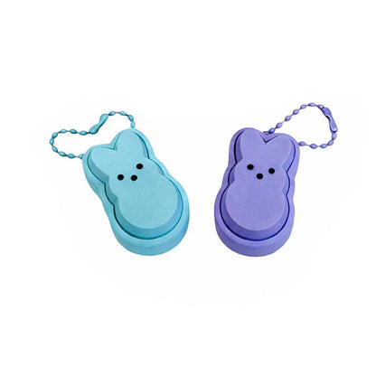 Marshmallow Bunny Clicker Keychain Fidget, Peeps, Easter Basket Stuffer, Goodie Bag Fillers, Classroom Gifts Prizes, Easter Egg Hunt Pastel