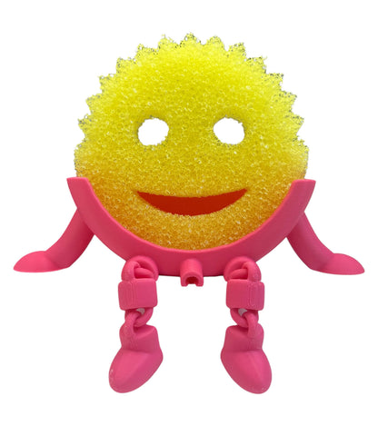 Hanging SpongeBob Holder with Drainage for Scrub Daddy® – Auto Draining Sponge Holder for Kitchen Sink & Bathroom CountertopSink Organizer