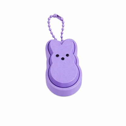 Marshmallow Bunny Clicker Keychain Fidget, Peeps, Easter Basket Stuffer, Goodie Bag Fillers, Classroom Gifts Prizes, Easter Egg Hunt Pastel