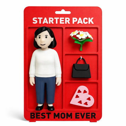 Best Mom Ever Starter Pack | Gifts for Mom, Mother's Day Gift, Funny Cartoon Character, 3D Printed Collectible Present