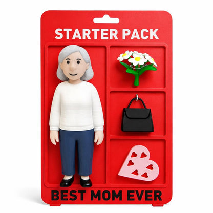Best Mom Ever Starter Pack | Gifts for Mom, Mother's Day Gift, Funny Cartoon Character, 3D Printed Collectible Present