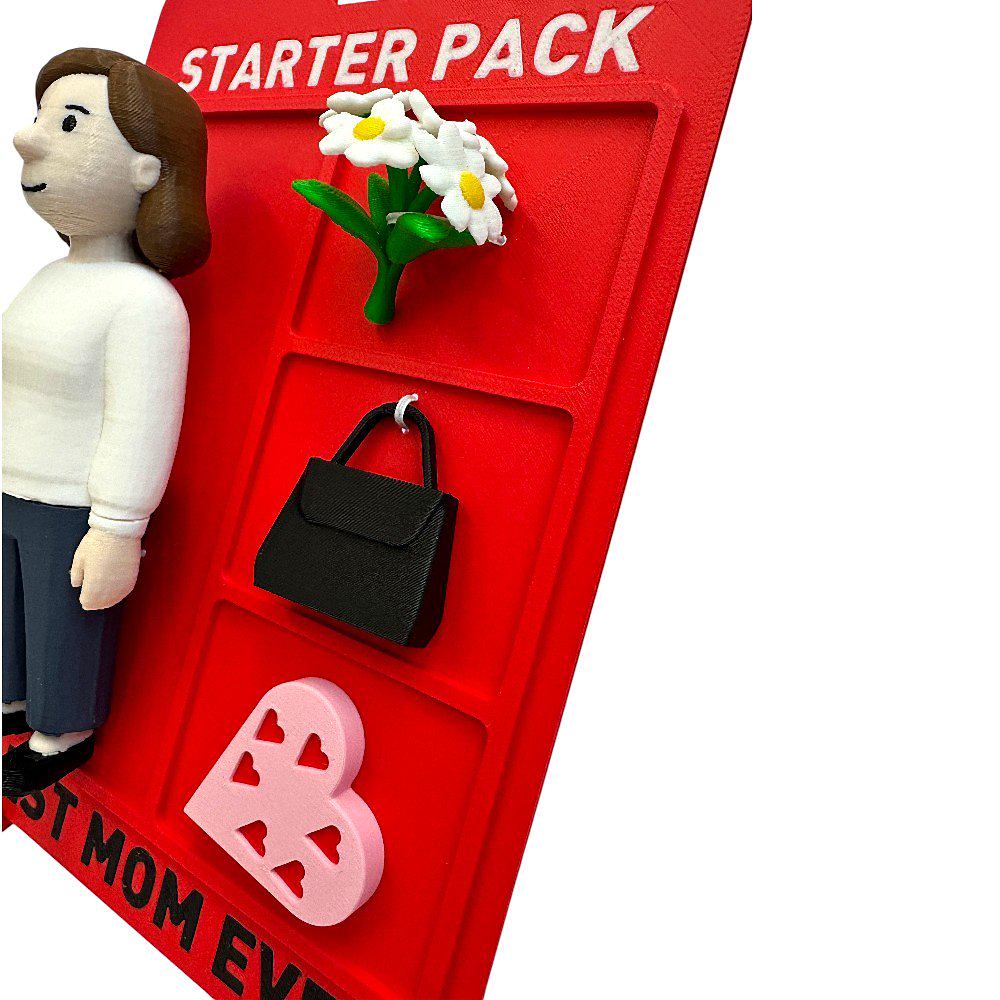 Best Mom Ever Starter Pack | Gifts for Mom, Mother's Day Gift, Funny Cartoon Character, 3D Printed Collectible Present