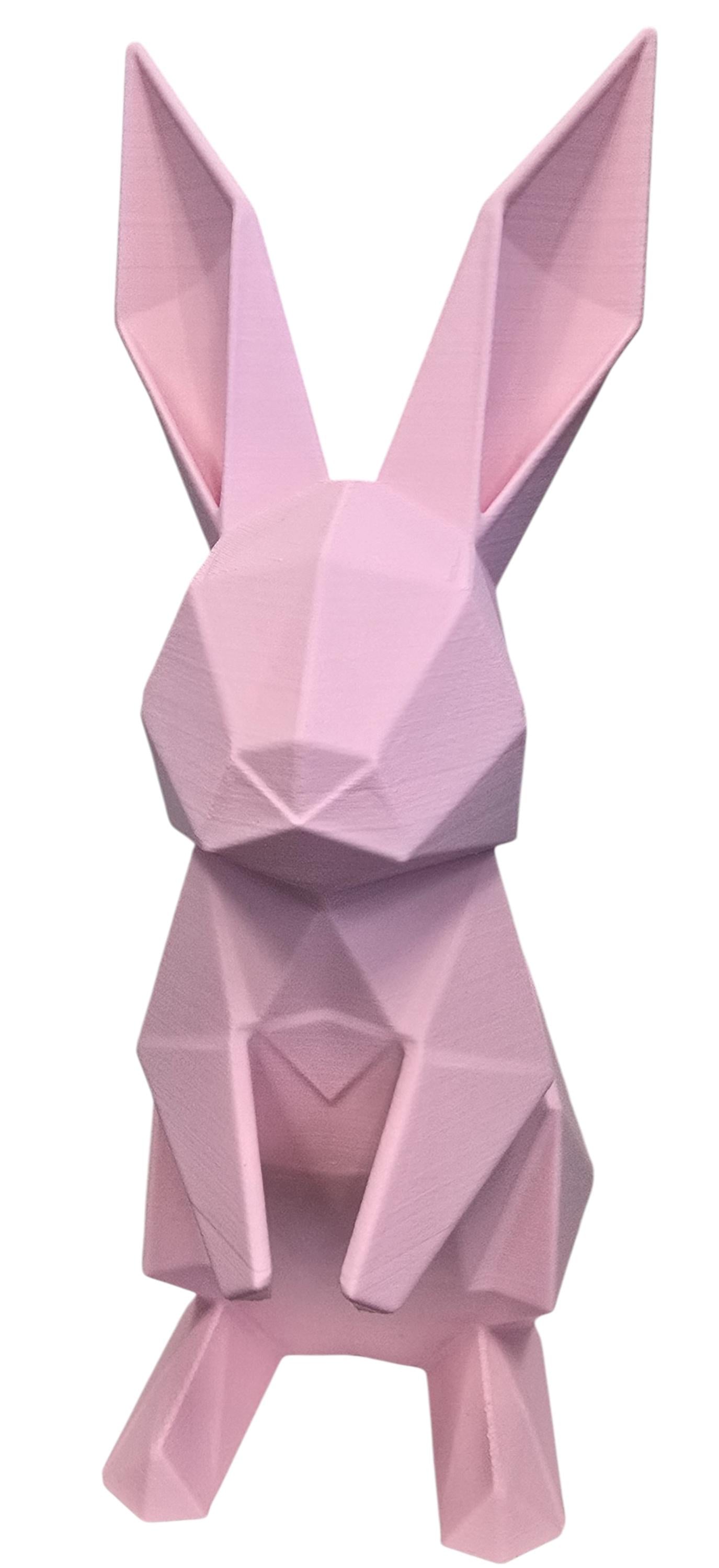 Origami Inspired 3D Printed Bunny Trio Set of Easter Rabbits 6in 8in 10in | Modern Spring Home Decor Tabletop Display | Lapins Style Origami