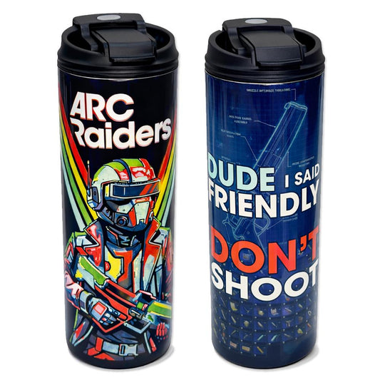 ARC Raiders Inspired 20oz Isothermic Tumbler with Double-Sip Lid, "Don't Shoot" Edition