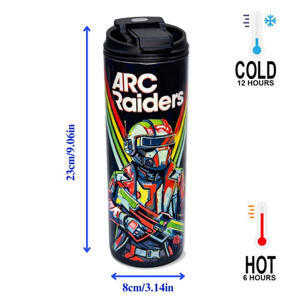 ARC Raiders Inspired 20oz Isothermic Tumbler with Double-Sip Lid, "Don't Shoot" Edition