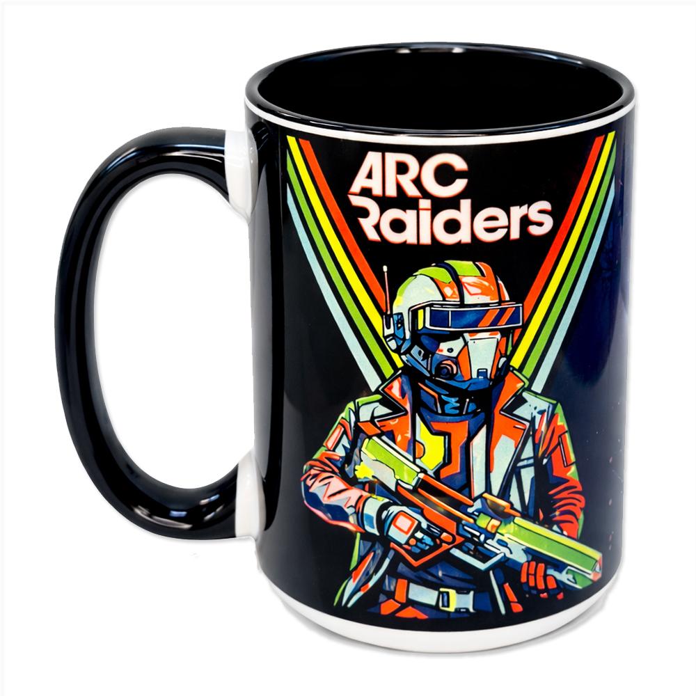 ARC Raiders Inspired 15oz Coffee Mug  ''Don't Shoot'' Edition – Features Anvil Blueprint – Matching Coaster – Collectible Gift for Gamers
