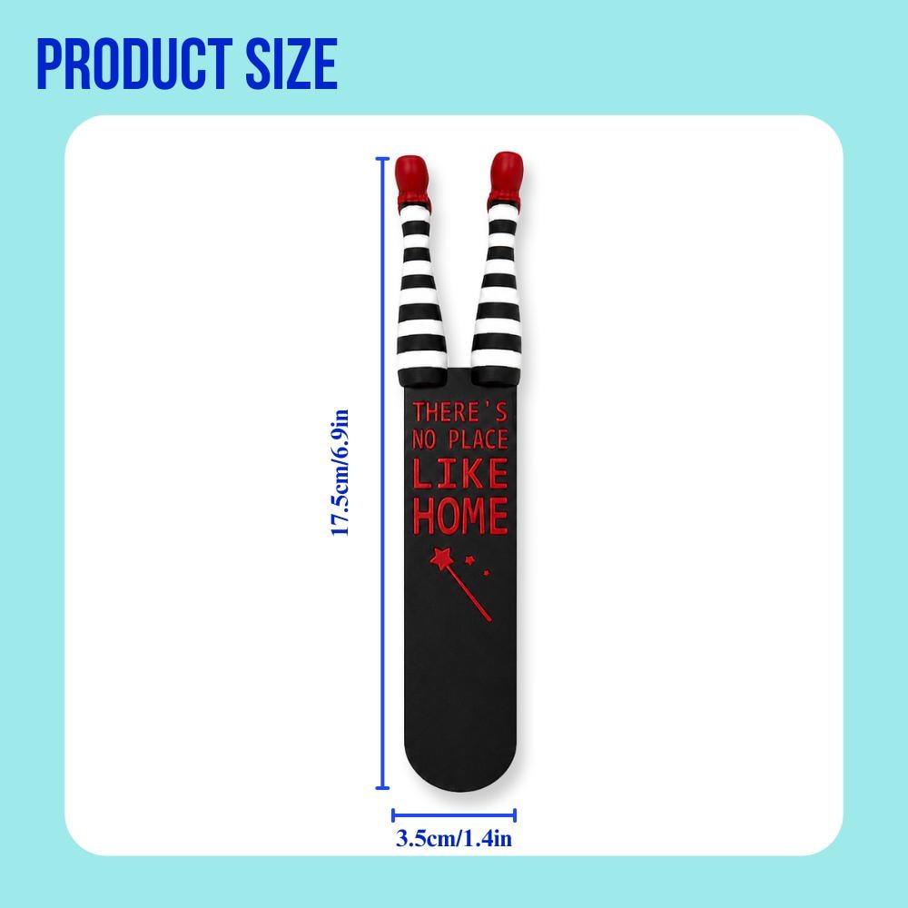 Wizard of Oz Bookmark, Ruby Slippers, "There's No Place Like Home" Quote, BookTok Accessory