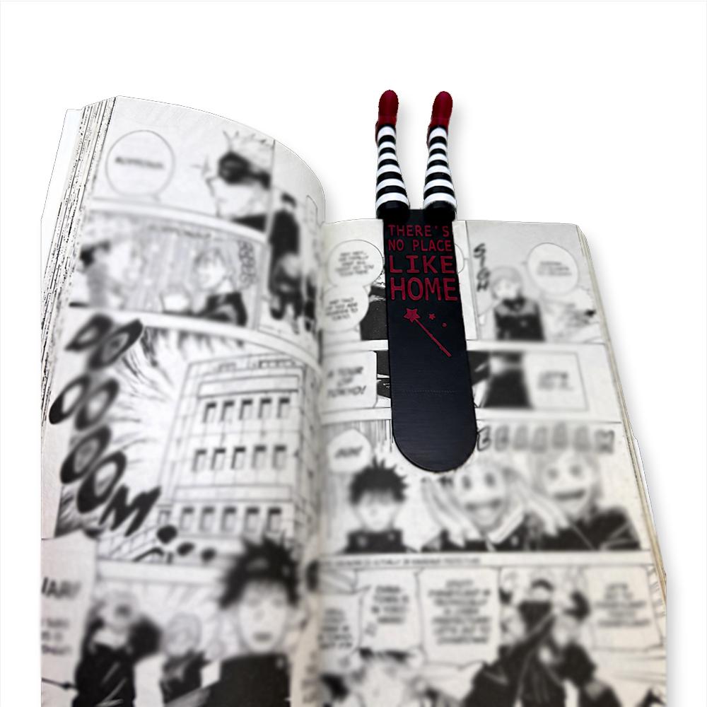 Wizard of Oz Bookmark, Ruby Slippers, "There's No Place Like Home" Quote, BookTok Accessory