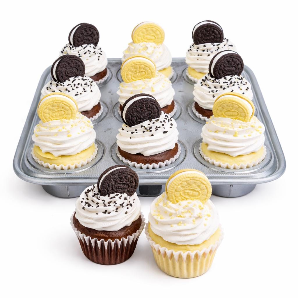 Magnetic Cookie Cupcake Tic-Tac-Toe Game, 3D Printed Dessert-Themed Board Game with Detachable Frosting Pieces