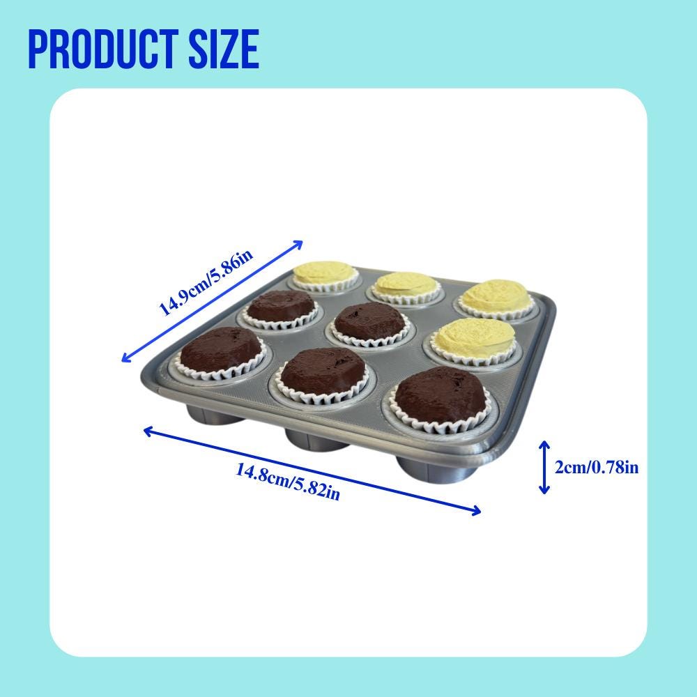 Magnetic Cookie Cupcake Tic-Tac-Toe Game, 3D Printed Dessert-Themed Board Game with Detachable Frosting Pieces