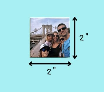 2 Customizable Handmade Square Magnet 2"x2" for Events, Parties, Graduations/Aimant Carré Personnalisable