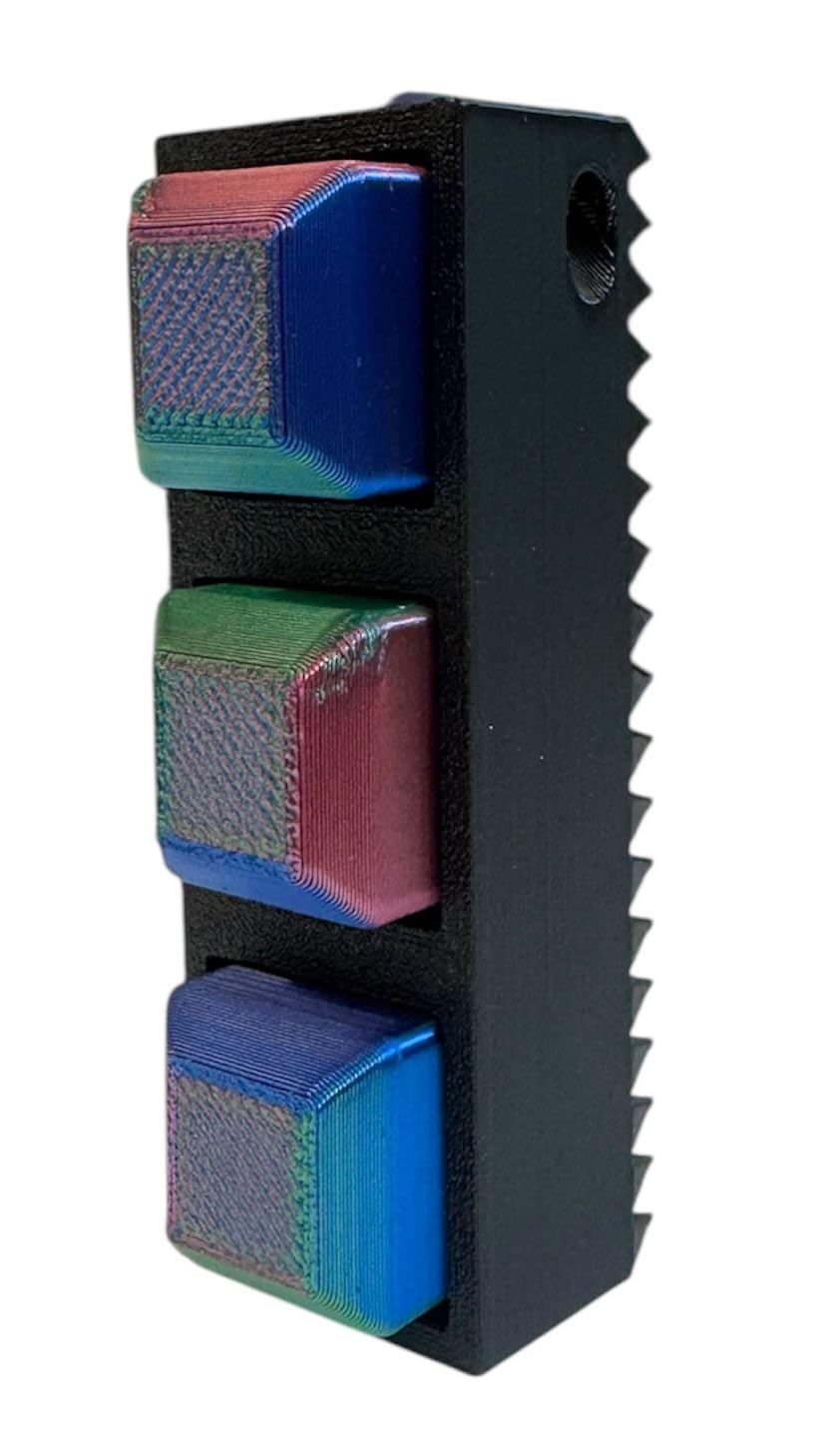 Triple-Sensory Spike Fidget Keychain / Porte-clés Fidget à Pointes – Sensory Stim Stick Keychain / Porte-clé Bâton Stimulant