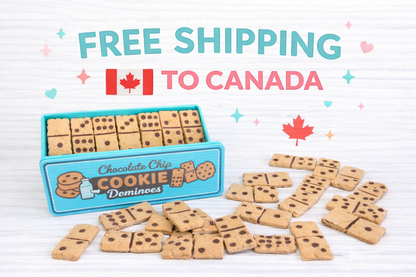 Cookie Domino Set with Storage Box | Cookie-Shaped Decorative Dominoes