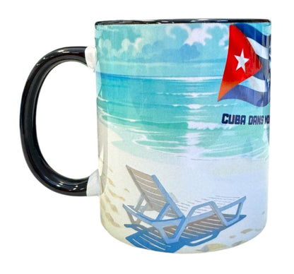 LaCubaQuoise francais - 12 oz mug  - Noire