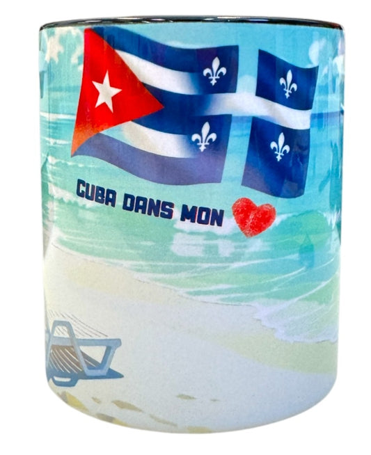 LaCubaQuoise francais - 12 oz mug  - Noire