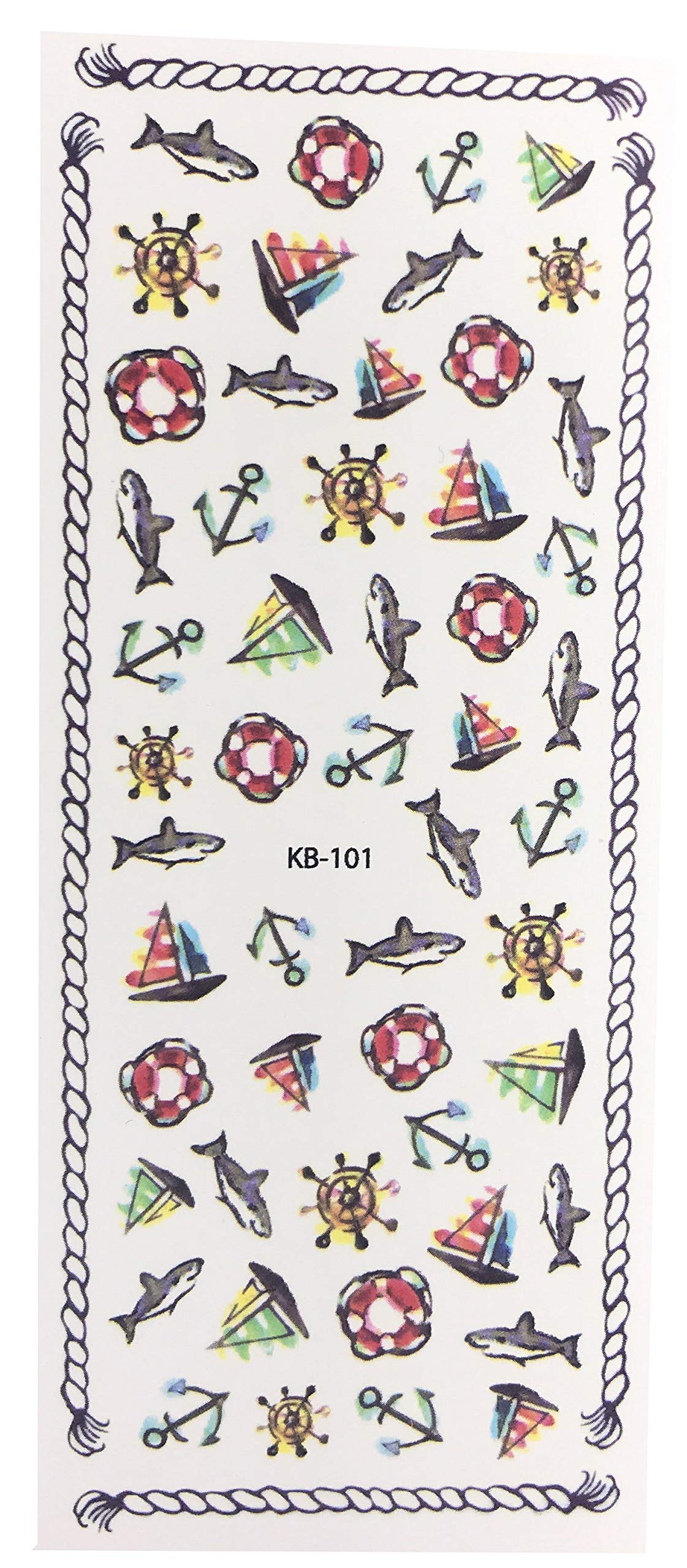 Over 50 Nautical Marine Life Inspired Nail Stickers for Summer Nail Art KB-Series