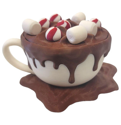 Hot Chocolate Tic-Tac-Toe Board Game – Marshmallow & Peppermint Pieces/Jeu de Tic-Tac-Toe Chocolat Chaud – Guimauves & Menthes