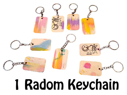 Handmade Dish Mop + PaLiSoL CREATiONS Keychain | Éponge vaisselle artisanale Couleur aléatoire + Porte-clé PaLiSoL