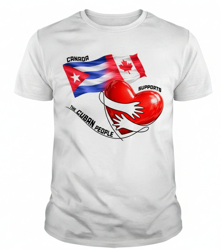 LaCubaQuoise -T Shirt - Canada supports the Cuban People - English