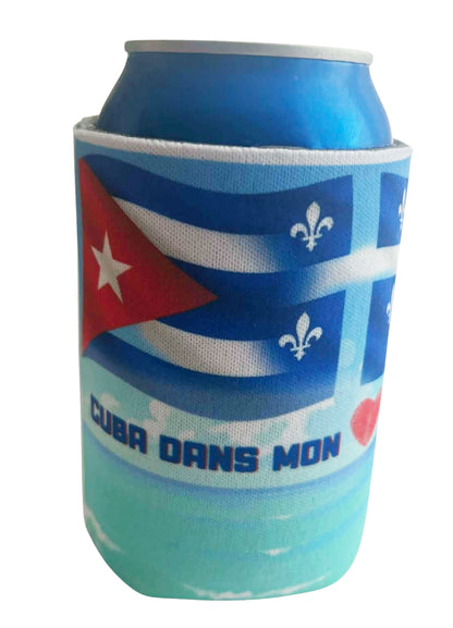 LaCubaQuoise - Cuba dans mon Coeur – Can Koozies (Set of 2)