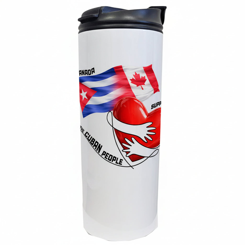 LaCubaQuoise - Canada supports the Cuban People - English - Tumbler -  20 oz tumbler