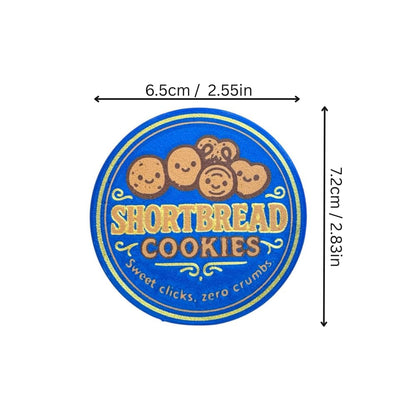 NOT A TOY – Shortbread Cookie Tin–Style Adult Desk Fidget (Blue), Decorative Stress-Relief Clicker, Ages 14+ Accessoire Sensoriel de Bureau Décoratif - Tactile desk accessory - Sensory desk object