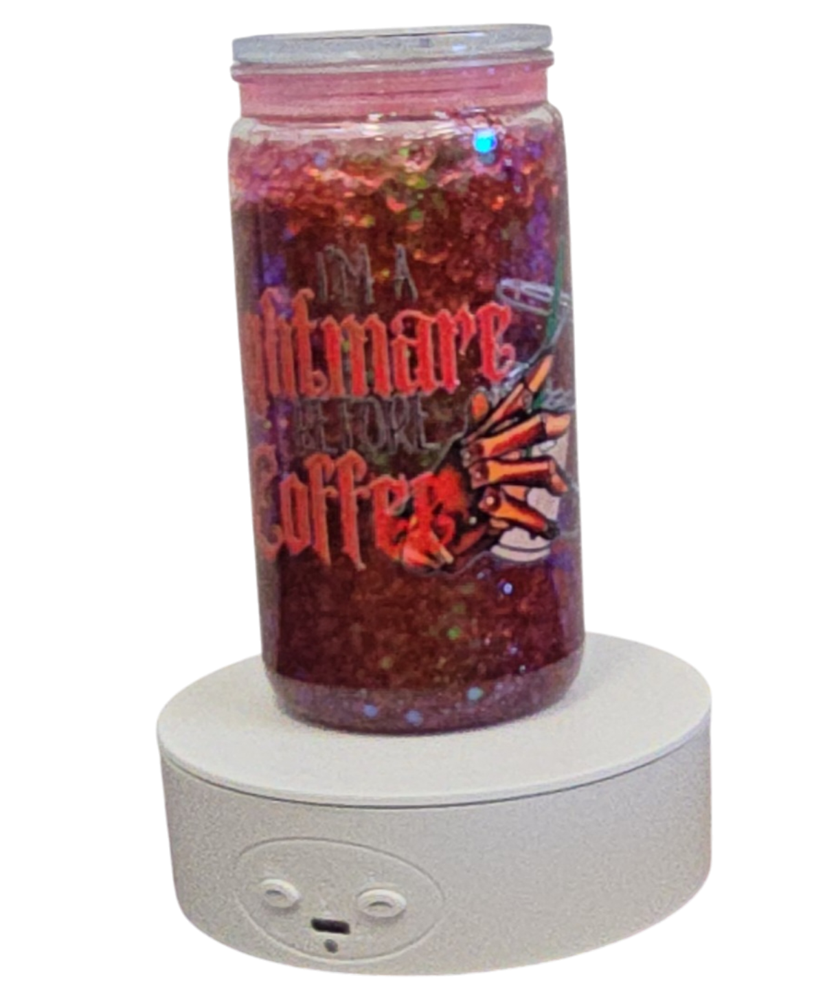 Freddy Krueger 16oz Halloween Snowglobe Tumbler with Straw / Gobelet d’Halloween Freddy Krueger 16oz avec paille