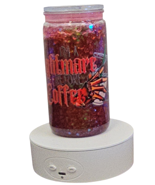 Freddy Krueger 16oz Halloween Snowglobe Tumbler with Straw / Gobelet d’Halloween Freddy Krueger 16oz avec paille